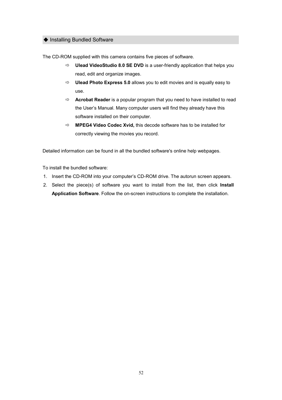 CREATIVE DiVi CAM 525D 525D User Manual | Page 53 / 61