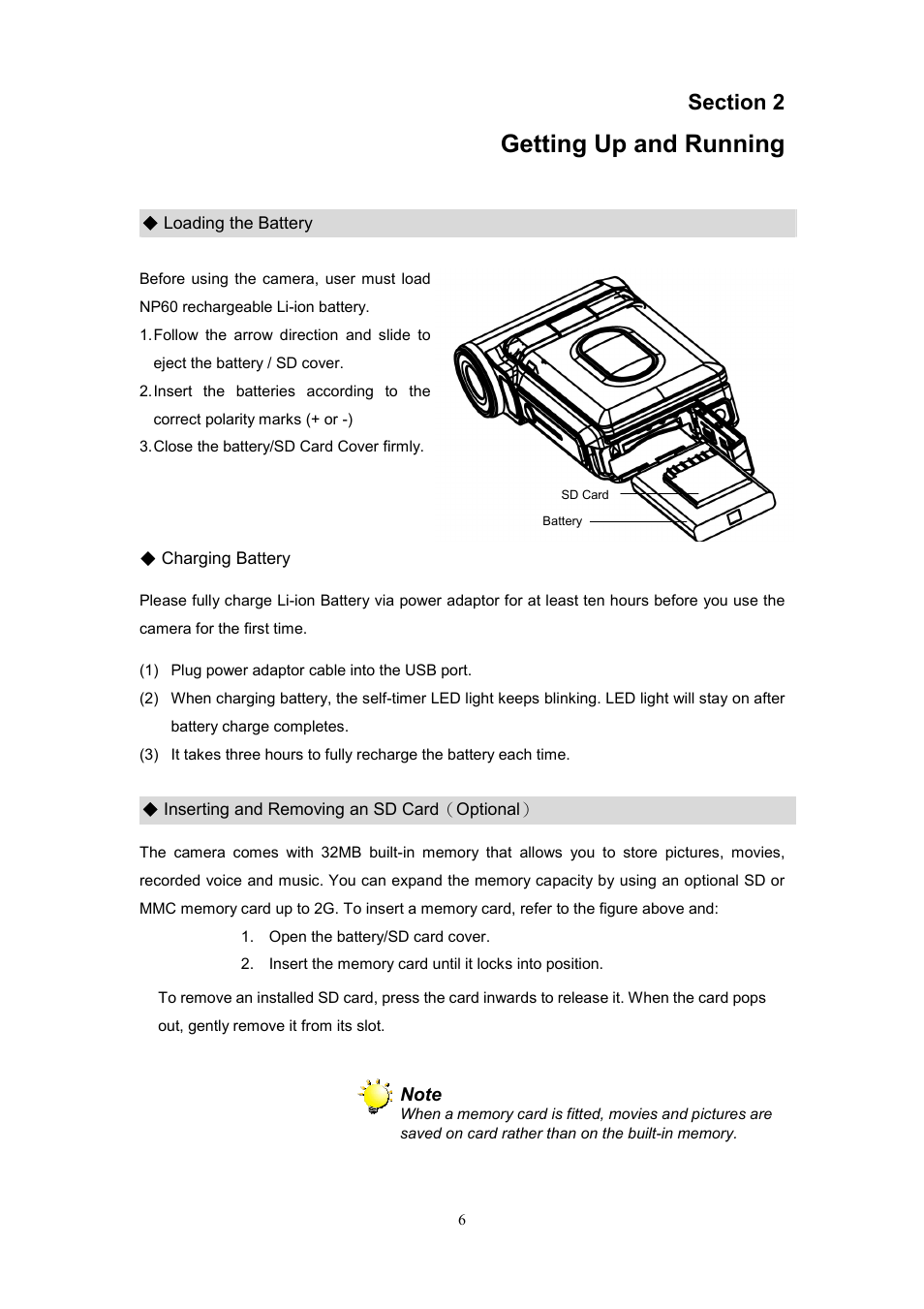 Getting up and running | CREATIVE DiVi CAM 525D 525D User Manual | Page 7 / 61