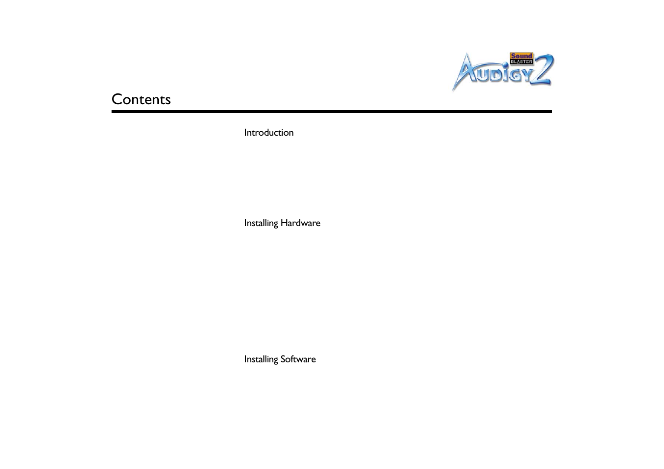 CREATIVE Sound Blaster Audigy 2 User Manual | Page 4 / 67
