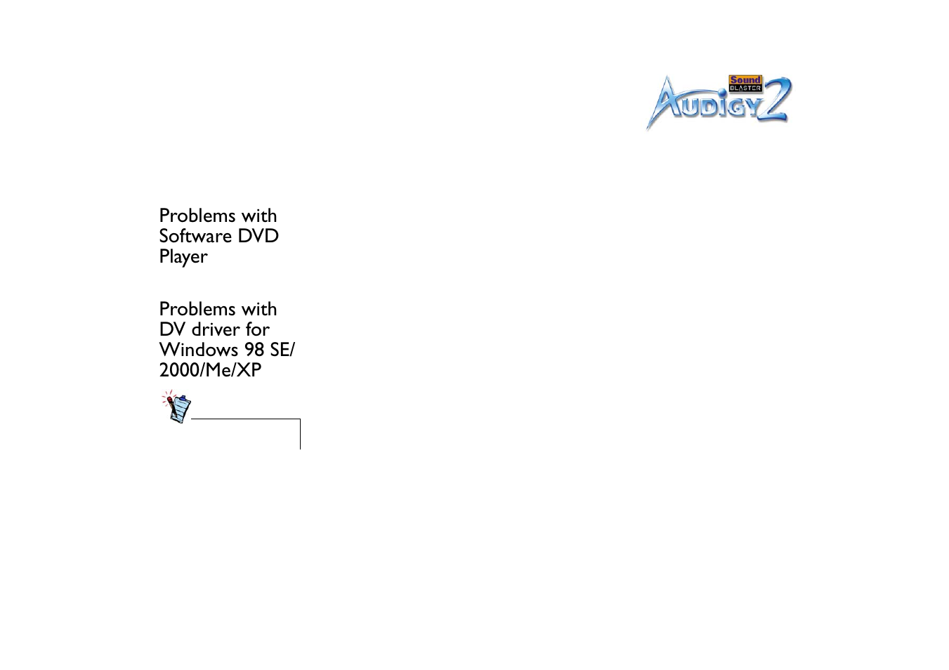 Problems with software dvd player | CREATIVE Sound Blaster Audigy 2 User Manual | Page 64 / 67