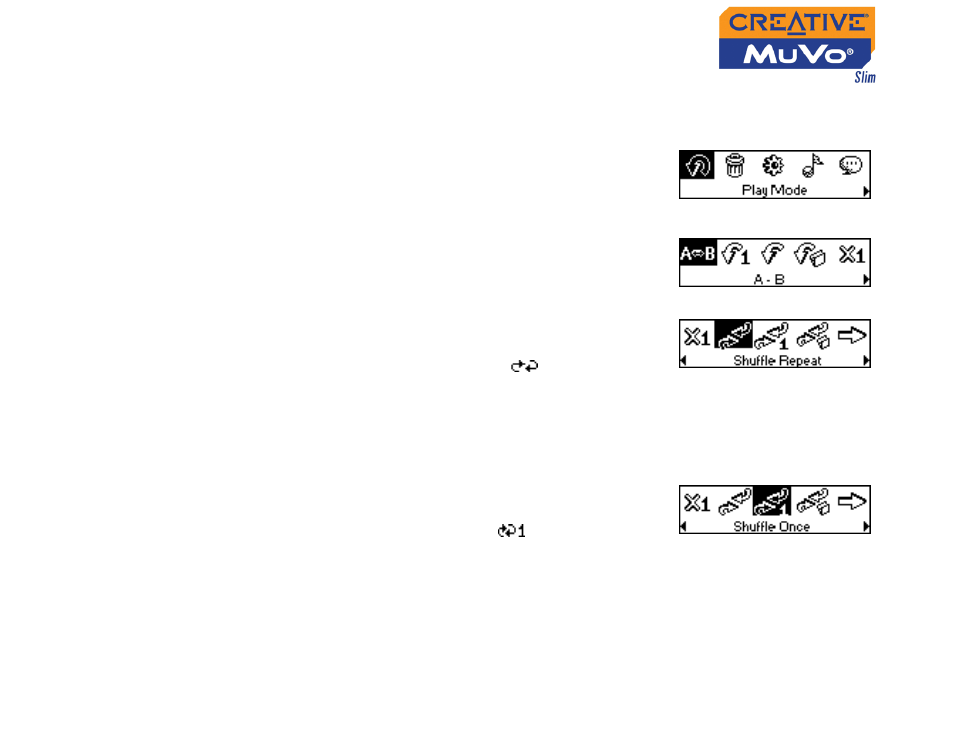 Shuffling music, Shuffling music -8 | CREATIVE MuVo Slim User Manual | Page 42 / 75