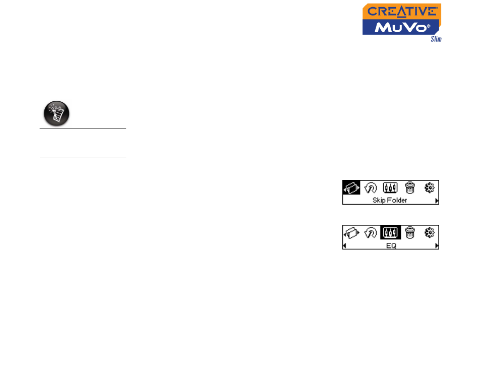 Eq settings, Enhancing your music, Eq settings -19 | Enhancing your music -19 | CREATIVE MuVo Slim User Manual | Page 53 / 75