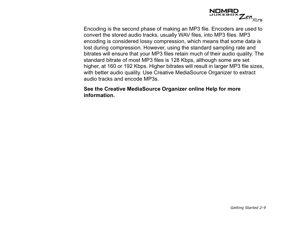 CREATIVE NOMAD Zen XTRA User Manual | Page 38 / 106