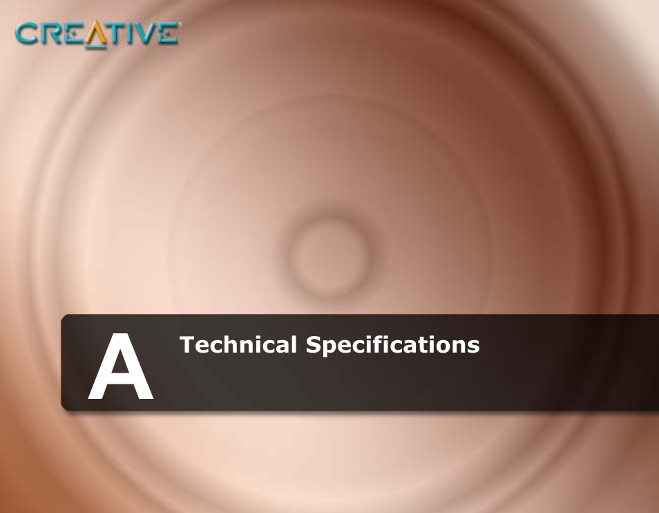 Technical specifications, A technical specifications | CREATIVE NOMAD Zen XTRA User Manual | Page 79 / 106
