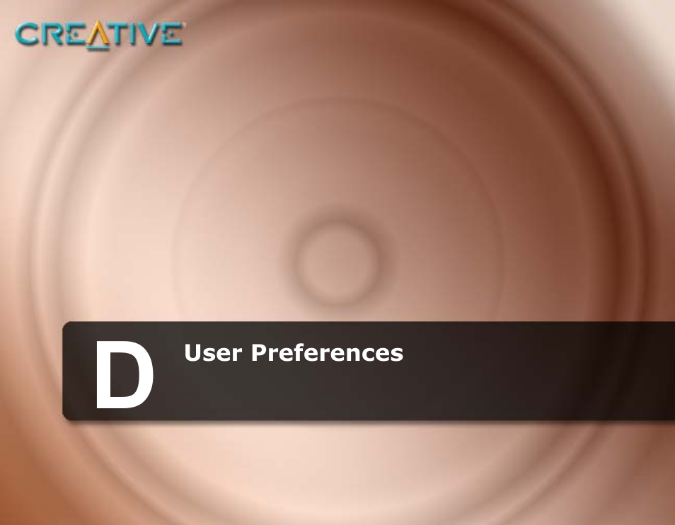 User preferences, D user preferences | CREATIVE NOMAD Zen XTRA User Manual | Page 98 / 106
