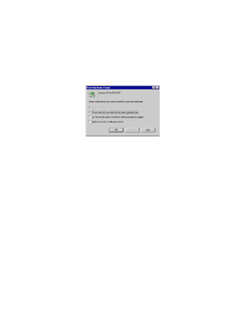 Figure 2-2: driver installation dialog box in whic | CREATIVE AWE64 User Manual | Page 17 / 89