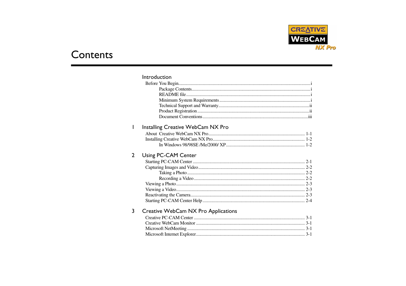 CREATIVE NX Pro User Manual | Page 4 / 30