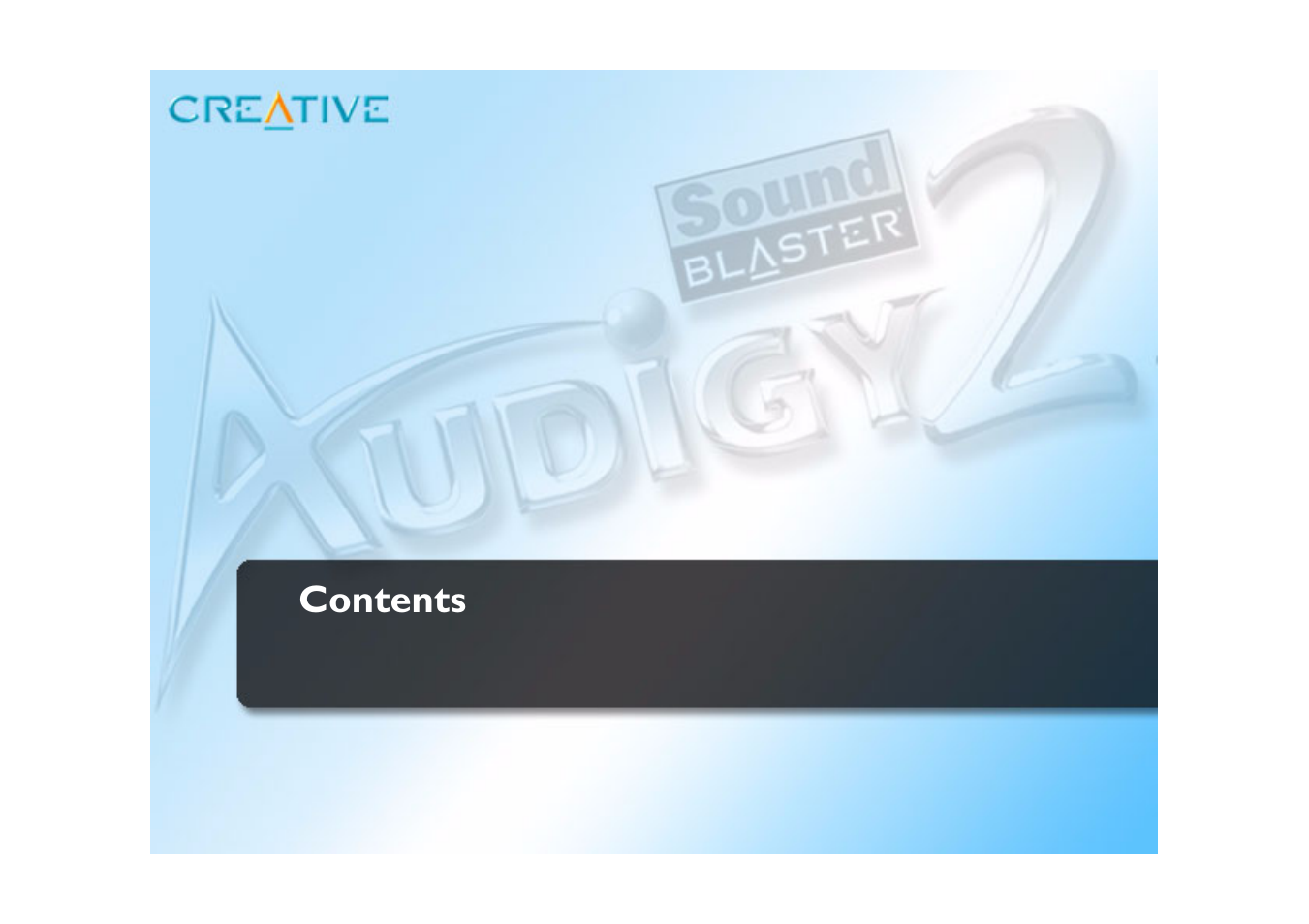 CREATIVE Sound Blaster Audigy 2 Platinum eX User Manual | Page 4 / 75