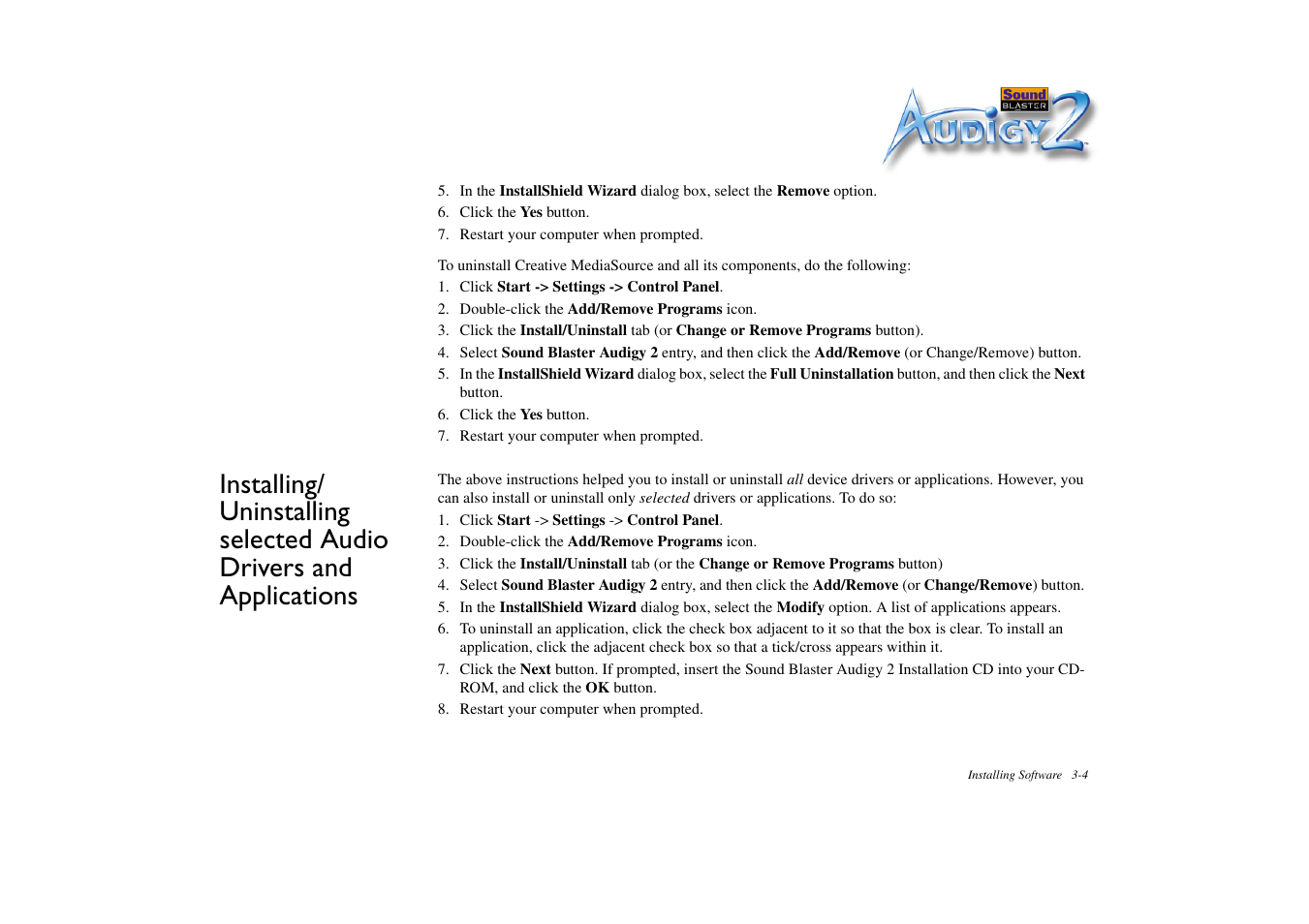 CREATIVE Sound Blaster Audigy 2 Platinum eX User Manual | Page 42 / 75