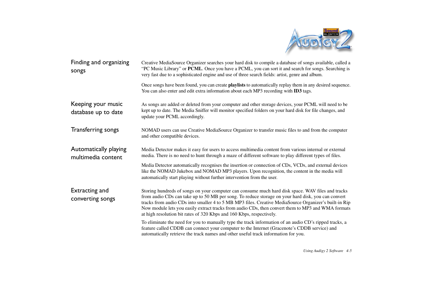 Player | CREATIVE Sound Blaster Audigy 2 Platinum eX User Manual | Page 49 / 75