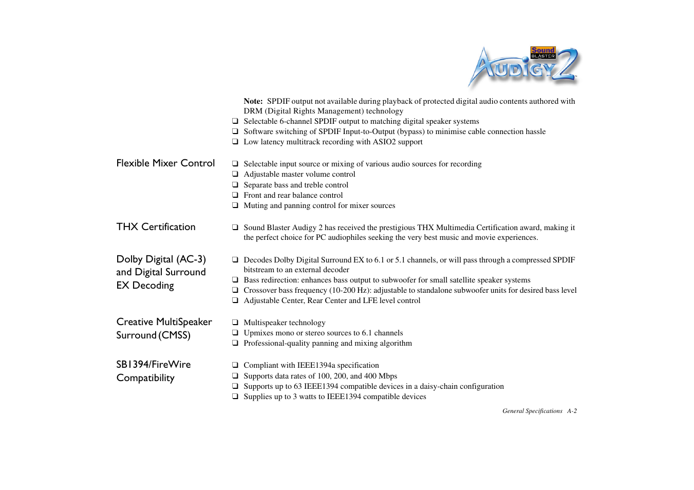 CREATIVE Sound Blaster Audigy 2 Platinum eX User Manual | Page 57 / 75