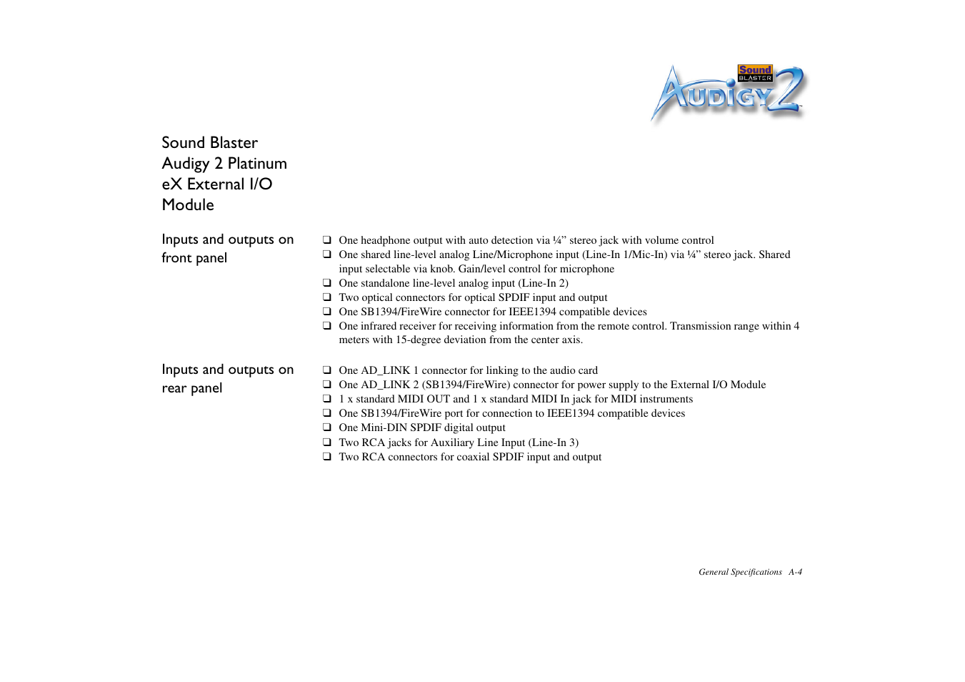 CREATIVE Sound Blaster Audigy 2 Platinum eX User Manual | Page 59 / 75