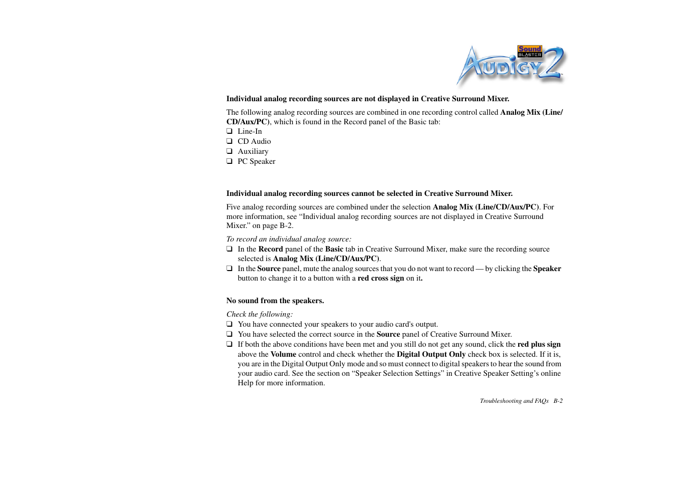 CREATIVE Sound Blaster Audigy 2 Platinum eX User Manual | Page 62 / 75