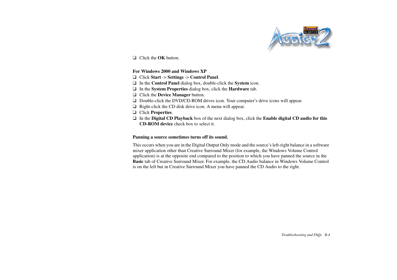 CREATIVE Sound Blaster Audigy 2 Platinum eX User Manual | Page 64 / 75