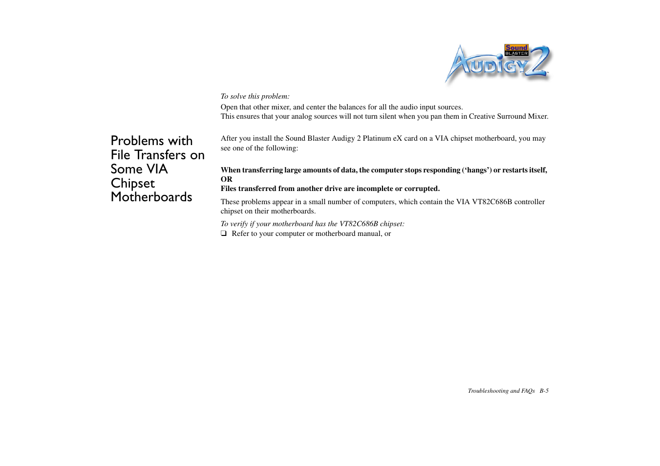CREATIVE Sound Blaster Audigy 2 Platinum eX User Manual | Page 65 / 75