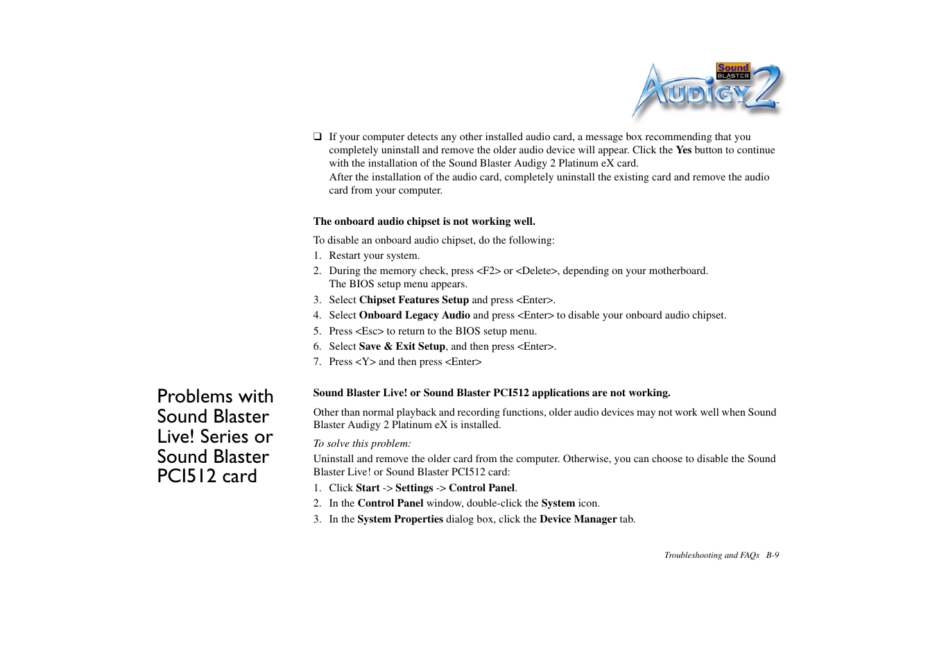 CREATIVE Sound Blaster Audigy 2 Platinum eX User Manual | Page 69 / 75