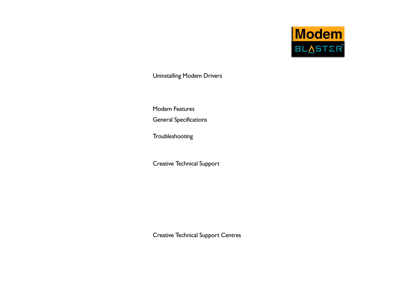 CREATIVE Blaster Modem User Manual | Page 11 / 61