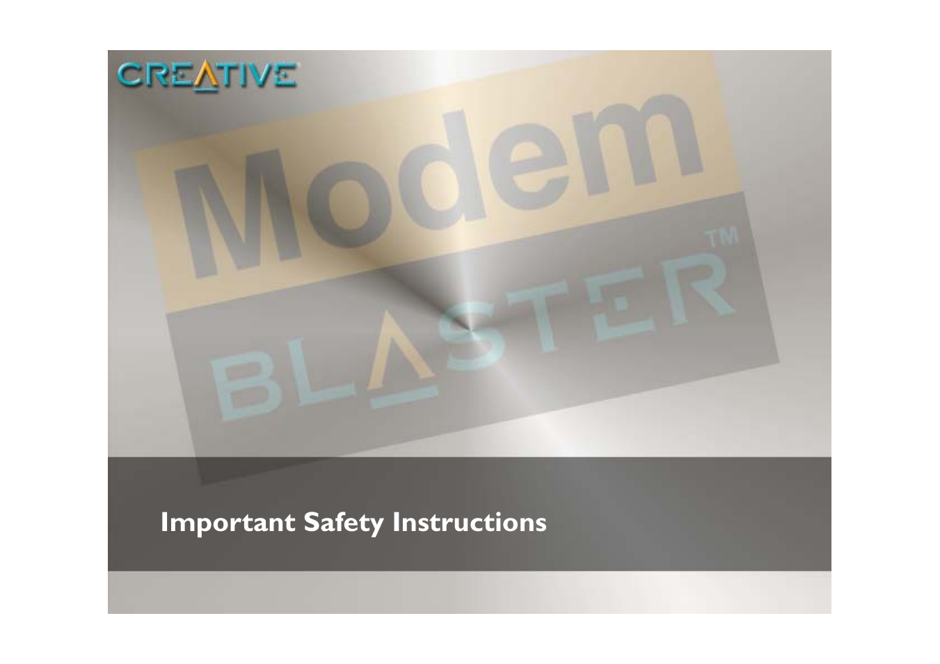 CREATIVE Blaster Modem User Manual | Page 12 / 61