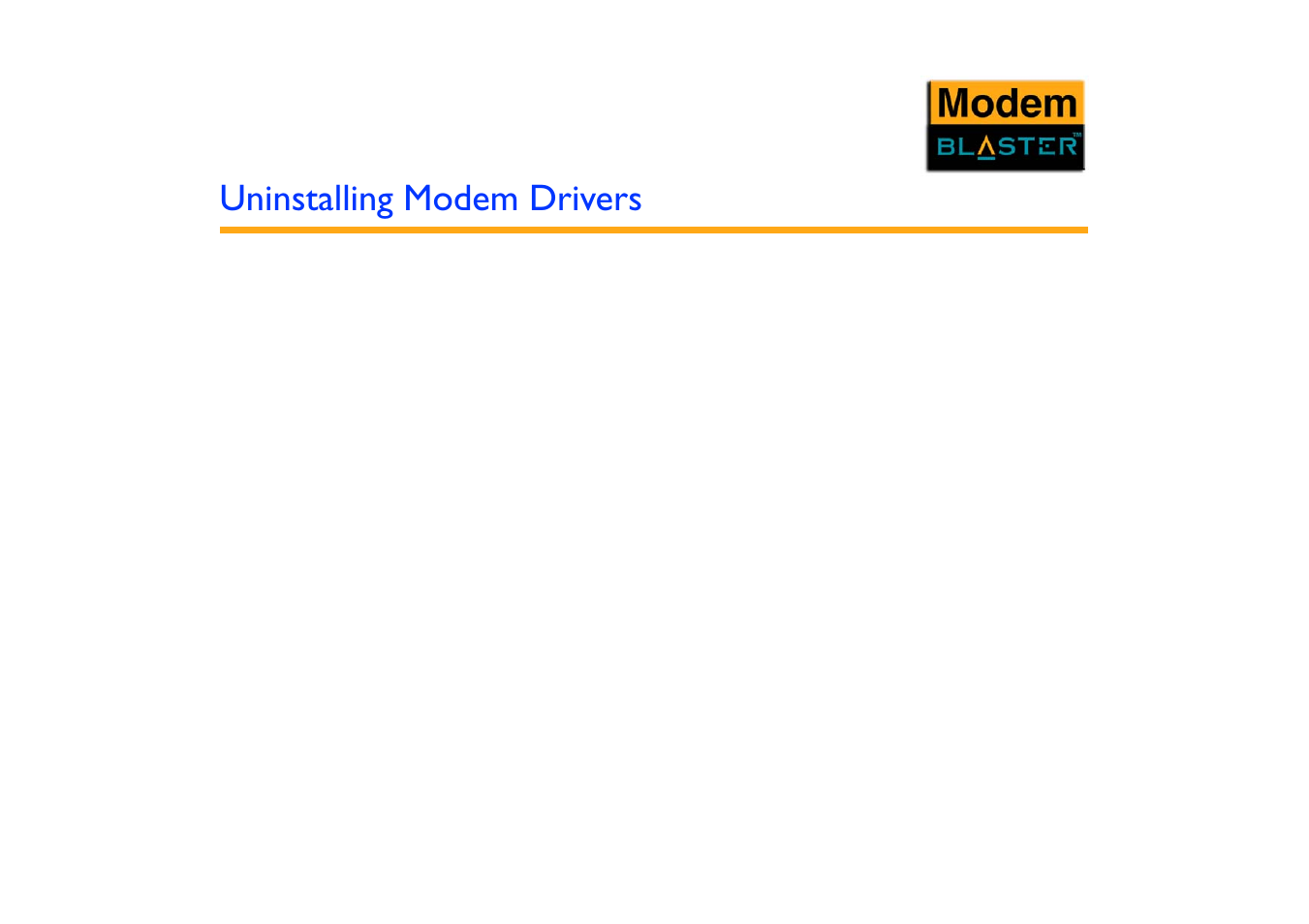 Uninstalling modem drivers | CREATIVE Blaster Modem User Manual | Page 34 / 61