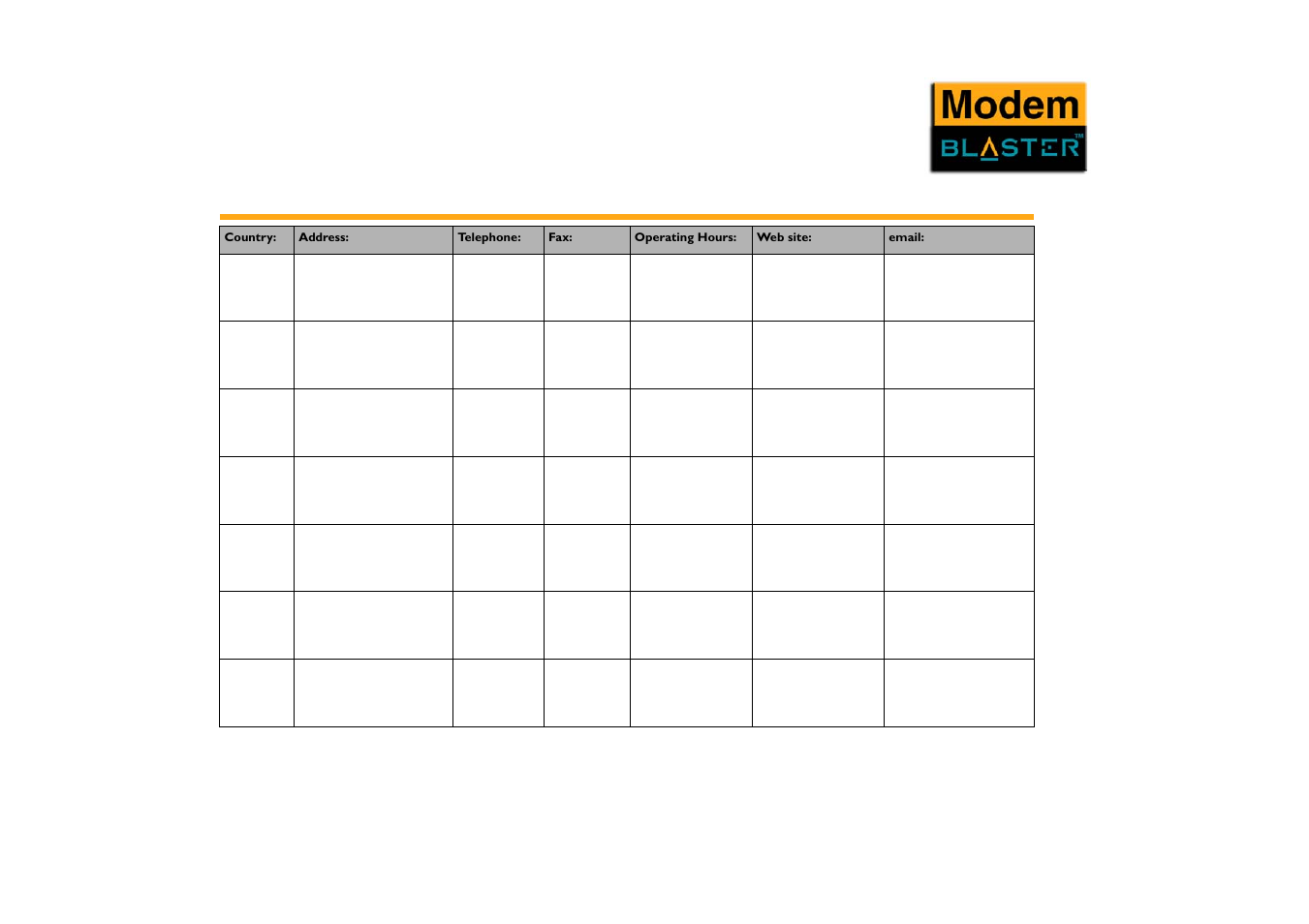Creative technical support centers | CREATIVE Blaster Modem User Manual | Page 58 / 61