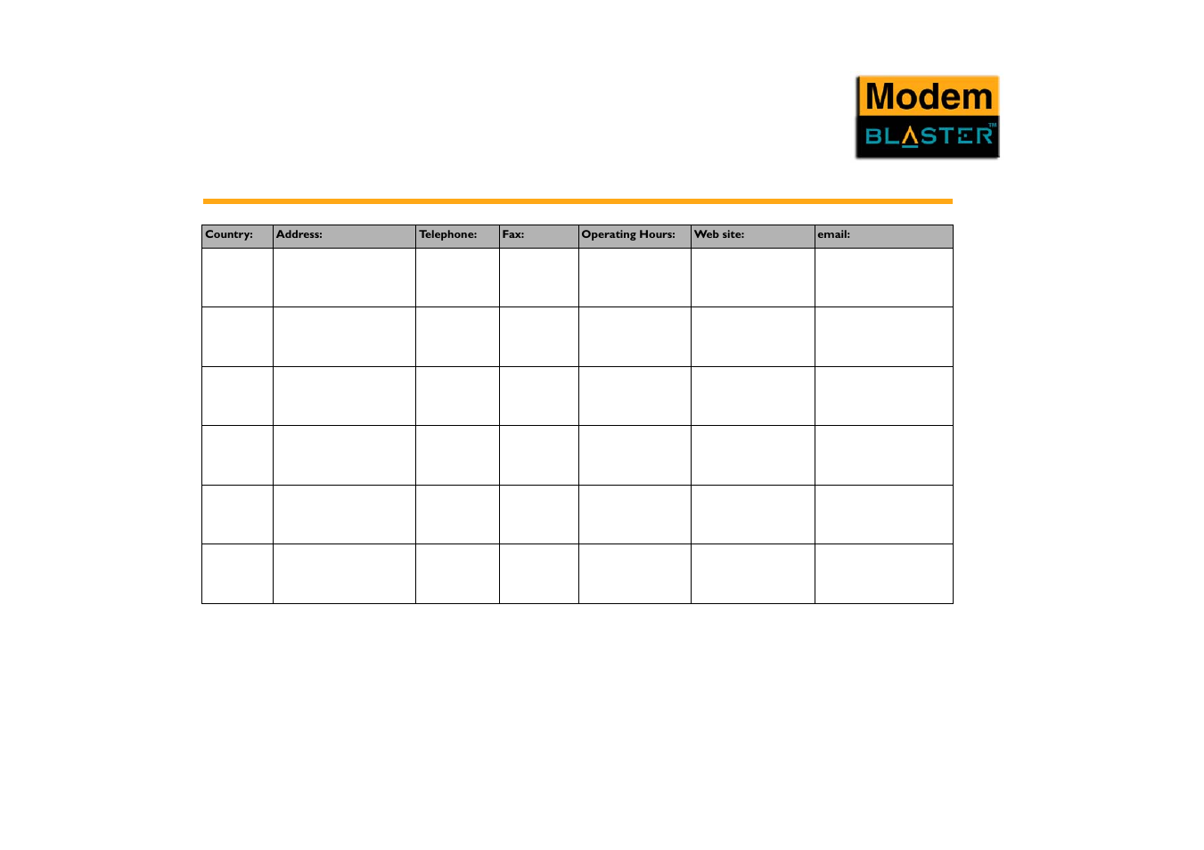Creative technical support centers | CREATIVE Blaster Modem User Manual | Page 59 / 61