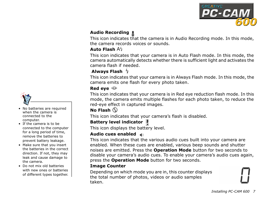 CREATIVE PC-CAM 600 User Manual | Page 19 / 52
