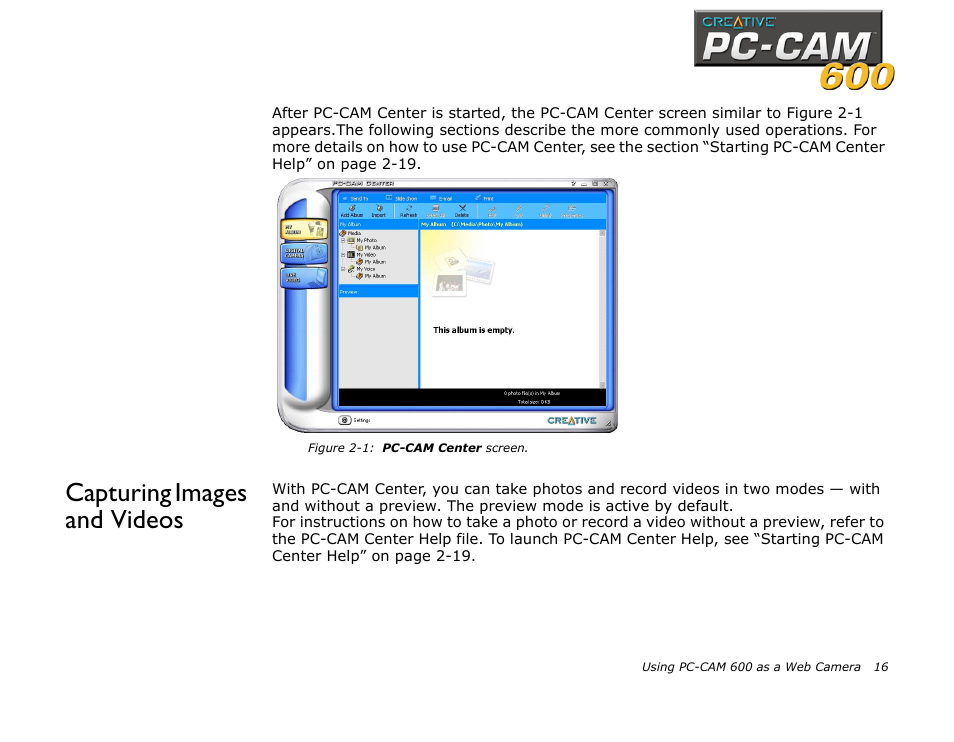 Capturing images and videos | CREATIVE PC-CAM 600 User Manual | Page 28 / 52