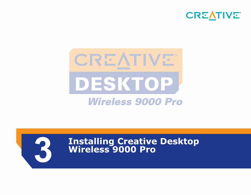 Installing creative desktop wireless 9000 pro | CREATIVE 9000 Pro User Manual | Page 15 / 34