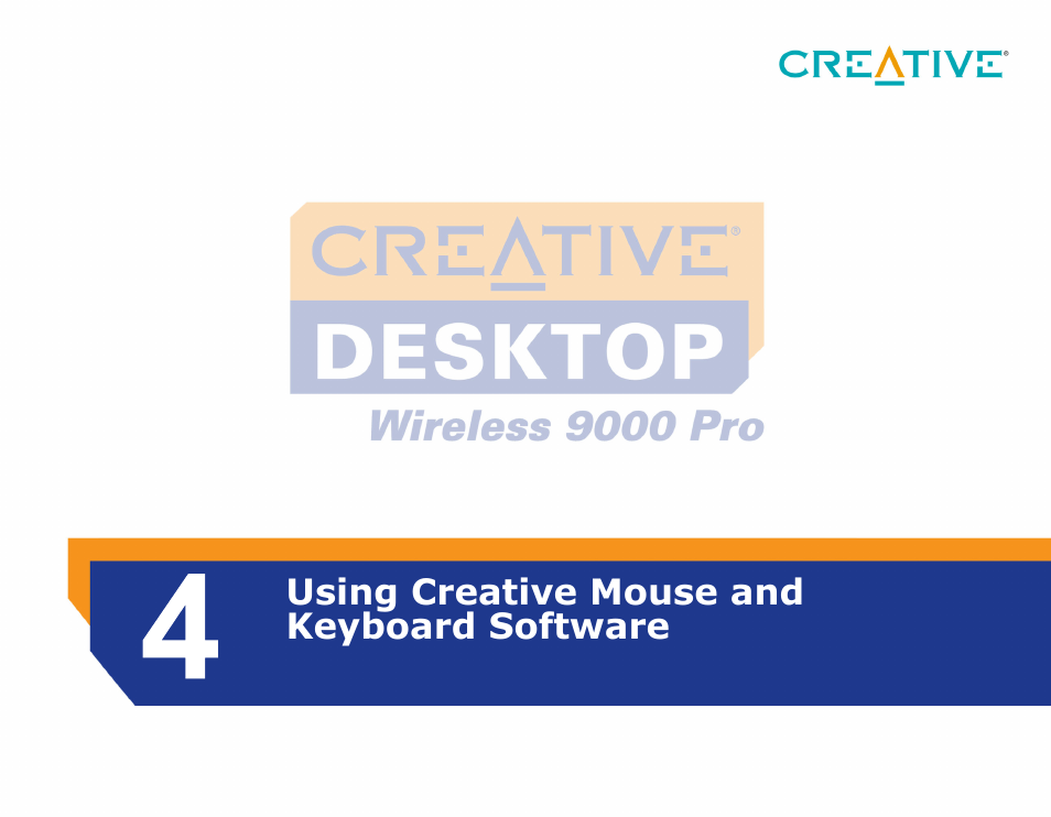 Using creative mouse and keyboard software | CREATIVE 9000 Pro User Manual | Page 21 / 34