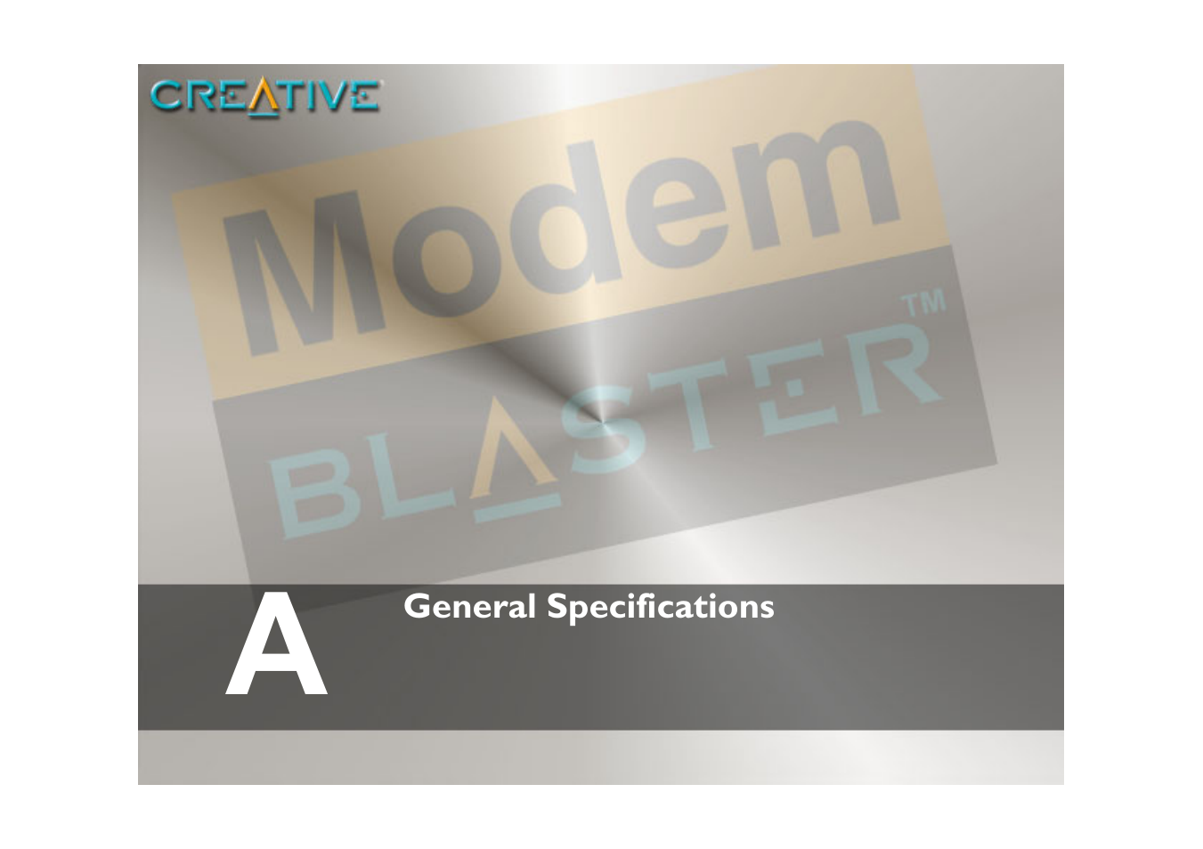 General specifications | CREATIVE Modem Blaster DE5773 User Manual | Page 31 / 38