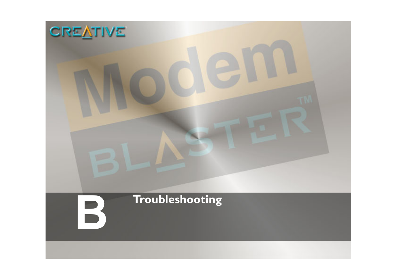Troubleshooting | CREATIVE Modem Blaster DE5773 User Manual | Page 34 / 38