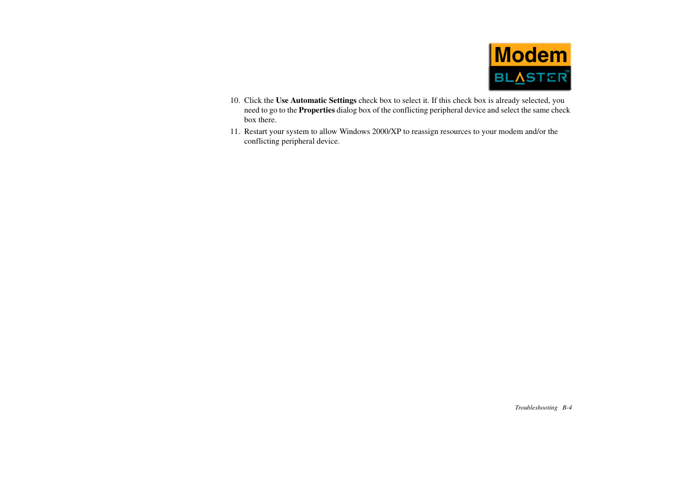 CREATIVE Modem Blaster DE5773 User Manual | Page 38 / 38