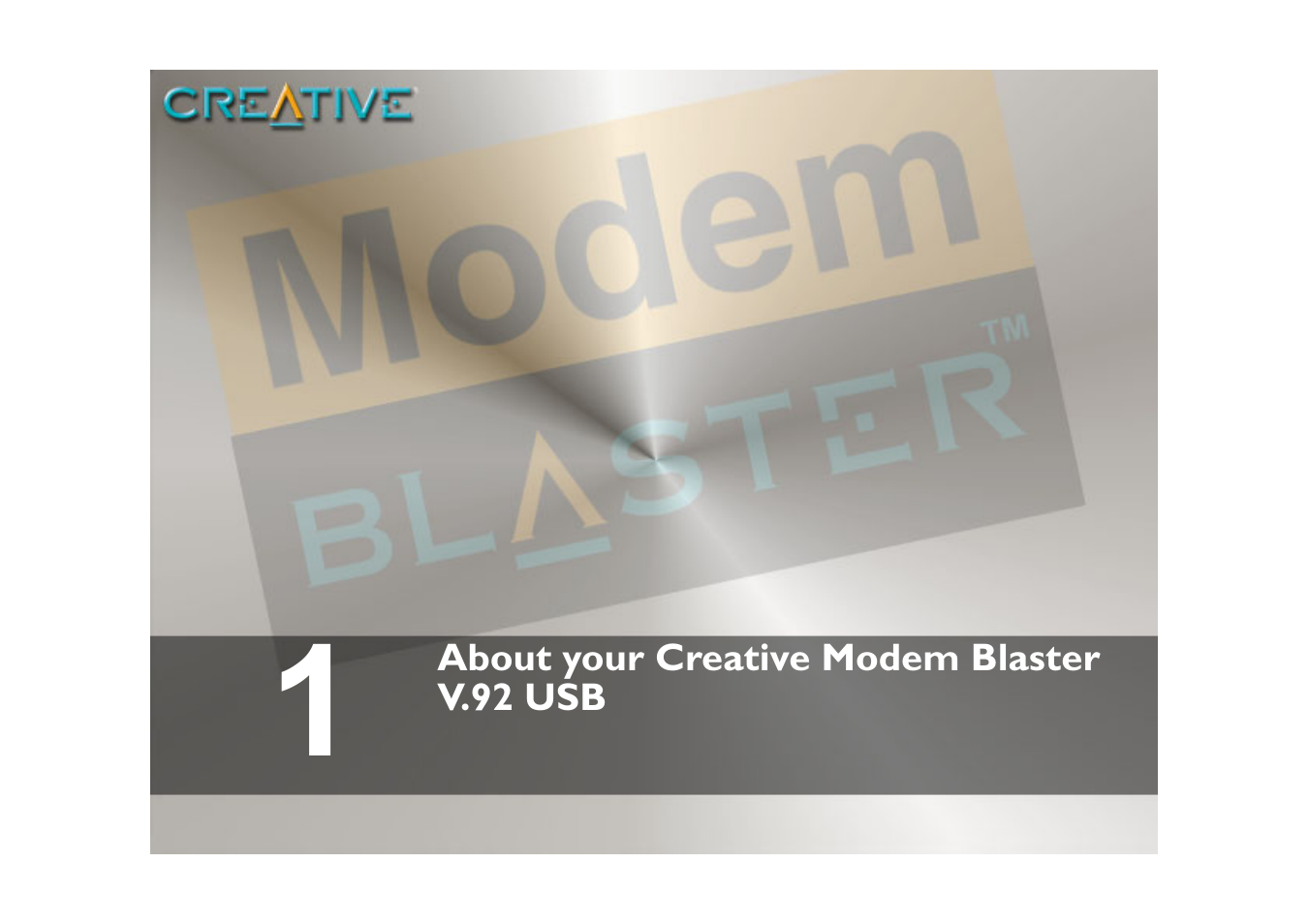 About your creative modem blaster v.92 usb | CREATIVE Modem Blaster DE5773 User Manual | Page 7 / 38