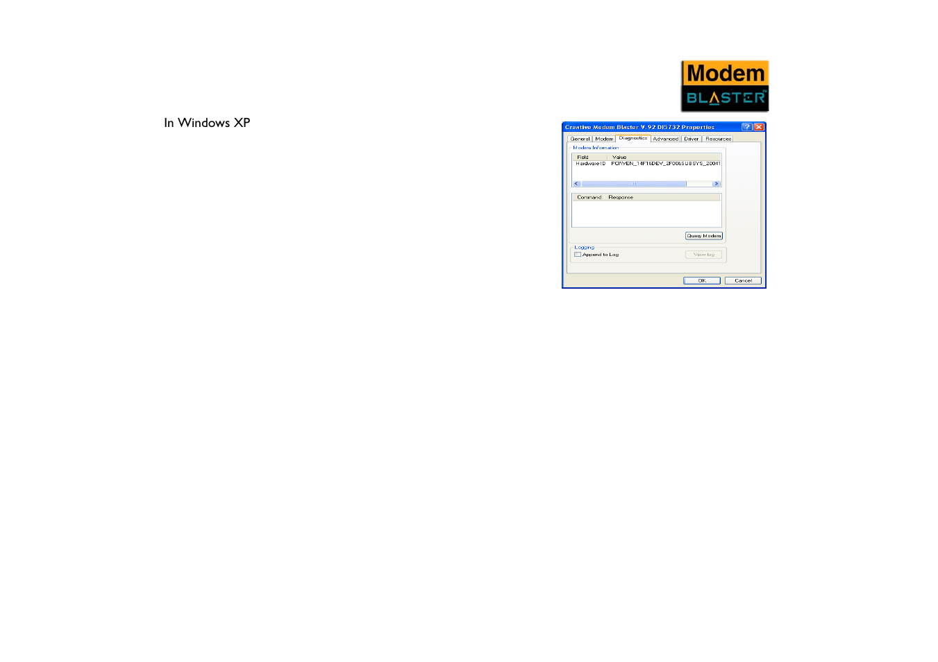 In windows xp, In windows xp -5 | CREATIVE Modem Blaster V.92 PCI DI5732 User Manual | Page 24 / 46