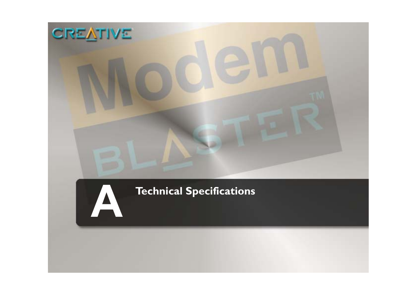 Technical specifications | CREATIVE Modem Blaster V.92 PCI DI5732 User Manual | Page 33 / 46