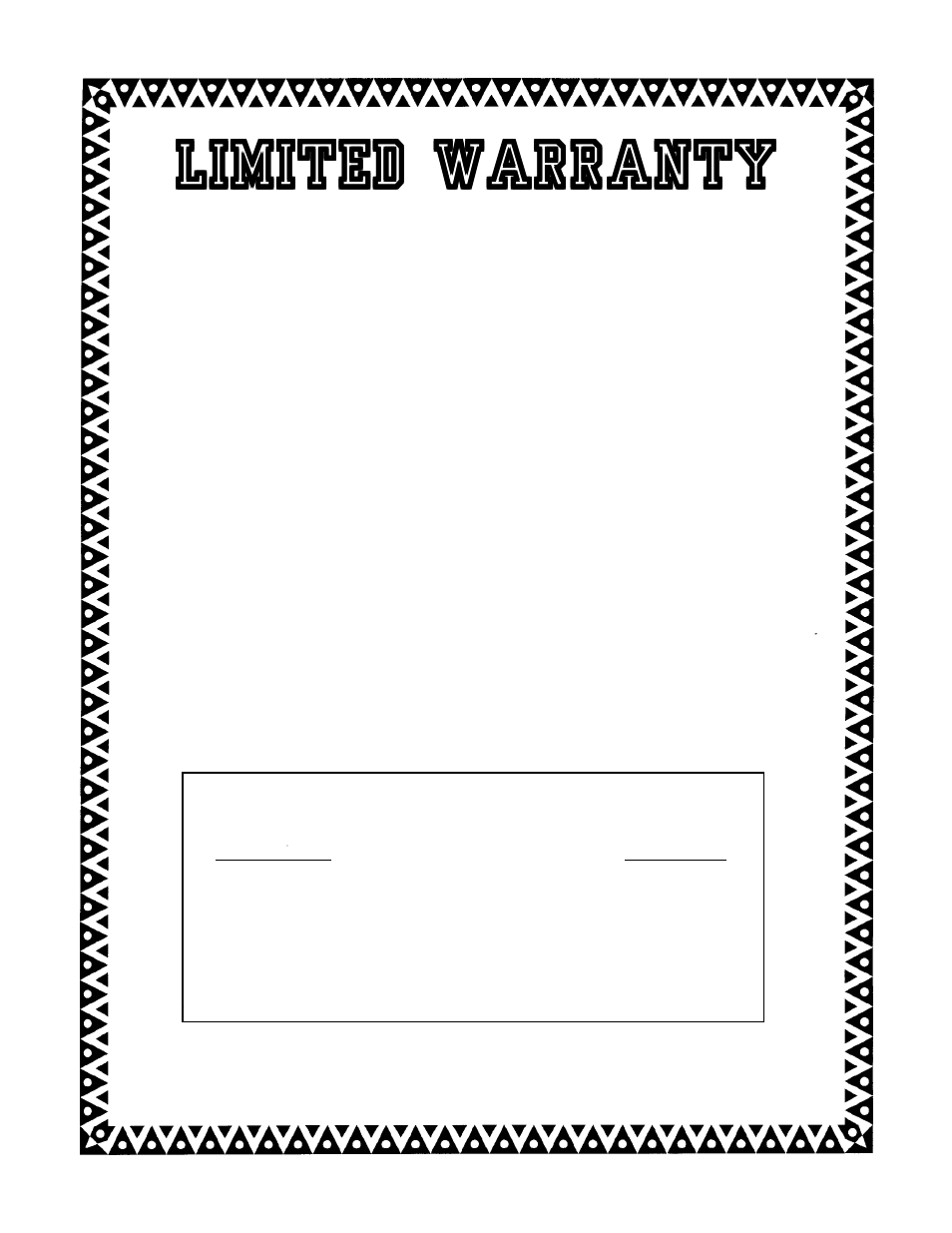 Limited warranty | Louisville Tin and Stove VCR501A-H User Manual | Page 18 / 18