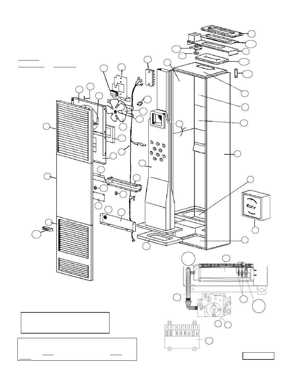 Control assembly | Louisville Tin and Stove CF504C-H User Manual | Page 22 / 27