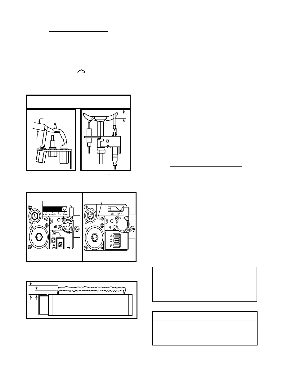 Pilot adjustment, Proper burner flame, Figure 7a figure 7b standing pilot i.i.d. pilot | Figure 7c figure 7d standing pilot i.i.d. pilot, Figure 8 page 10 natural gas, L.p. gas | Louisville Tin and Stove DVCF558B-R User Manual | Page 10 / 22