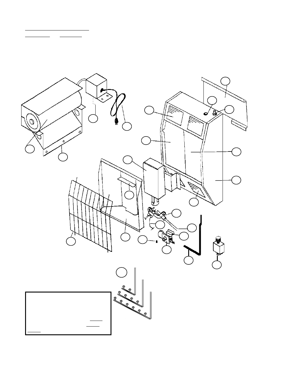 Blower parts | Louisville Tin and Stove VFT202 User Manual | Page 20 / 24