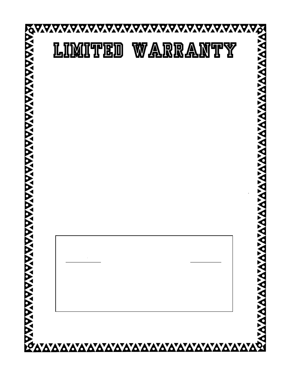 Limited warranty | Louisville Tin and Stove VC351A User Manual | Page 17 / 17