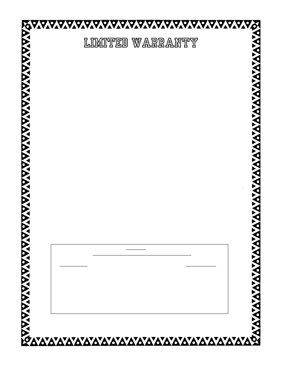 Limited warranty, Louisville tin and stove company | Louisville Tin and Stove W506 User Manual | Page 20 / 20