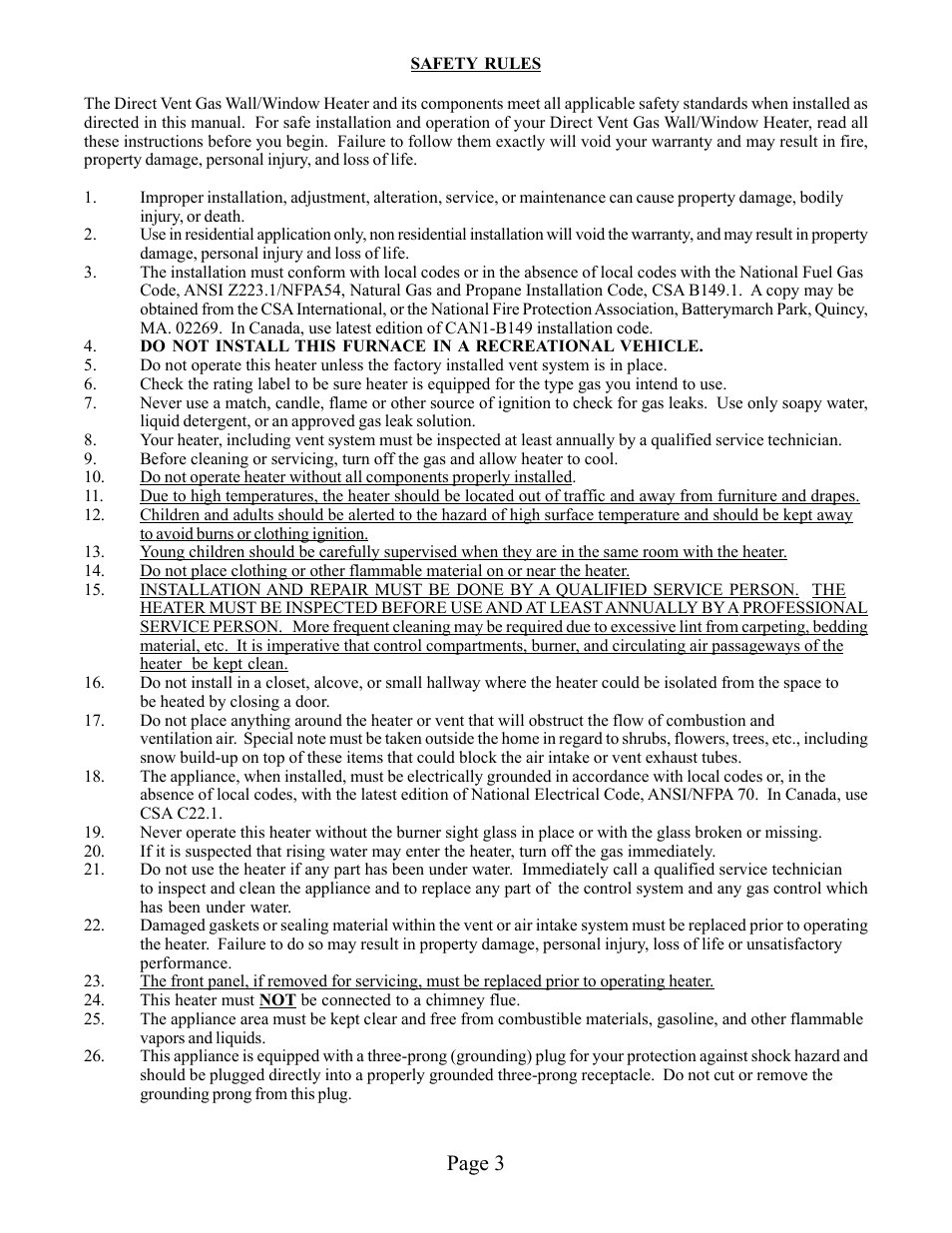 Page 3 | Louisville Tin and Stove WOW254 User Manual | Page 3 / 29