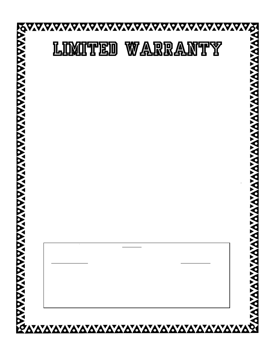 Limited warranty | Louisville Tin and Stove CF654C-R User Manual | Page 27 / 28