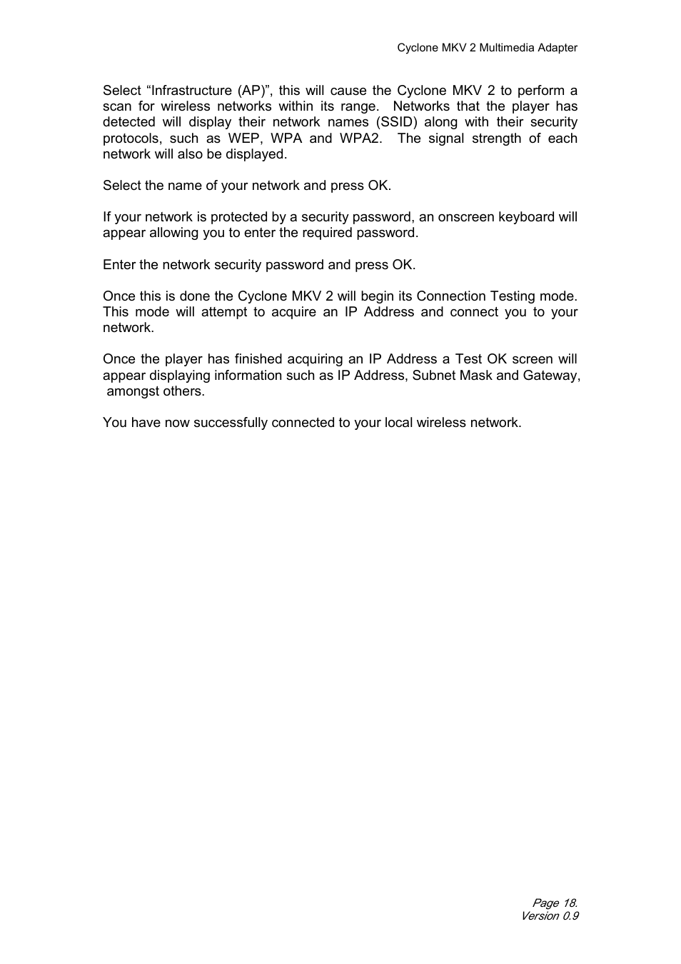 CyClone MKV 1080P User Manual | Page 18 / 44