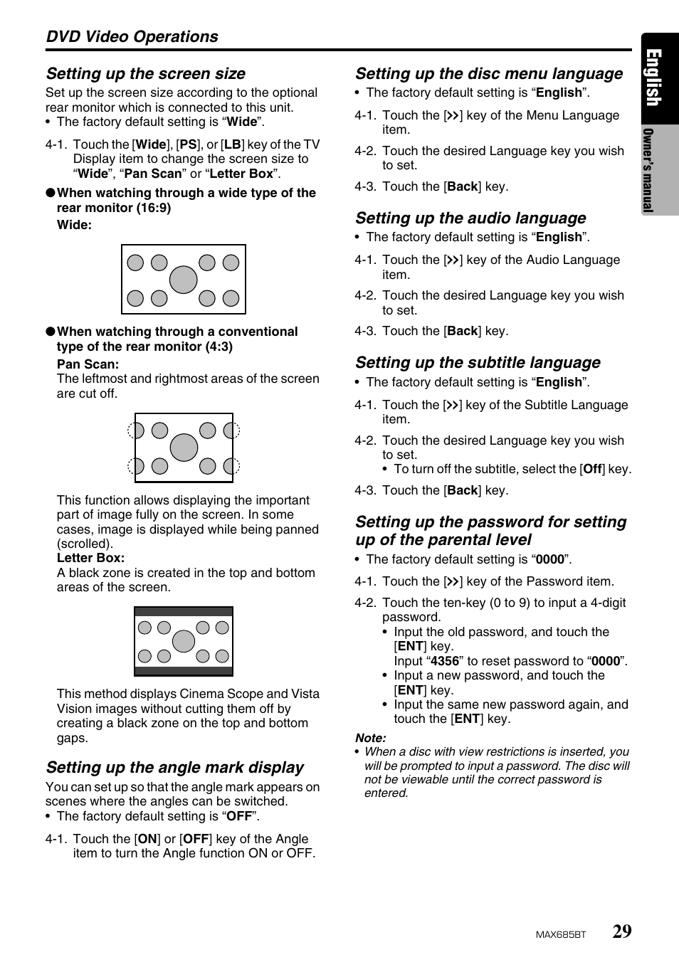 English | Clarion MAX685BT User Manual | Page 31 / 83