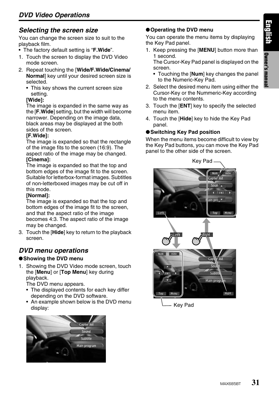 English | Clarion MAX685BT User Manual | Page 33 / 83