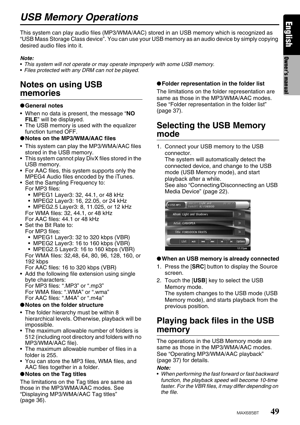 English | Clarion MAX685BT User Manual | Page 51 / 83