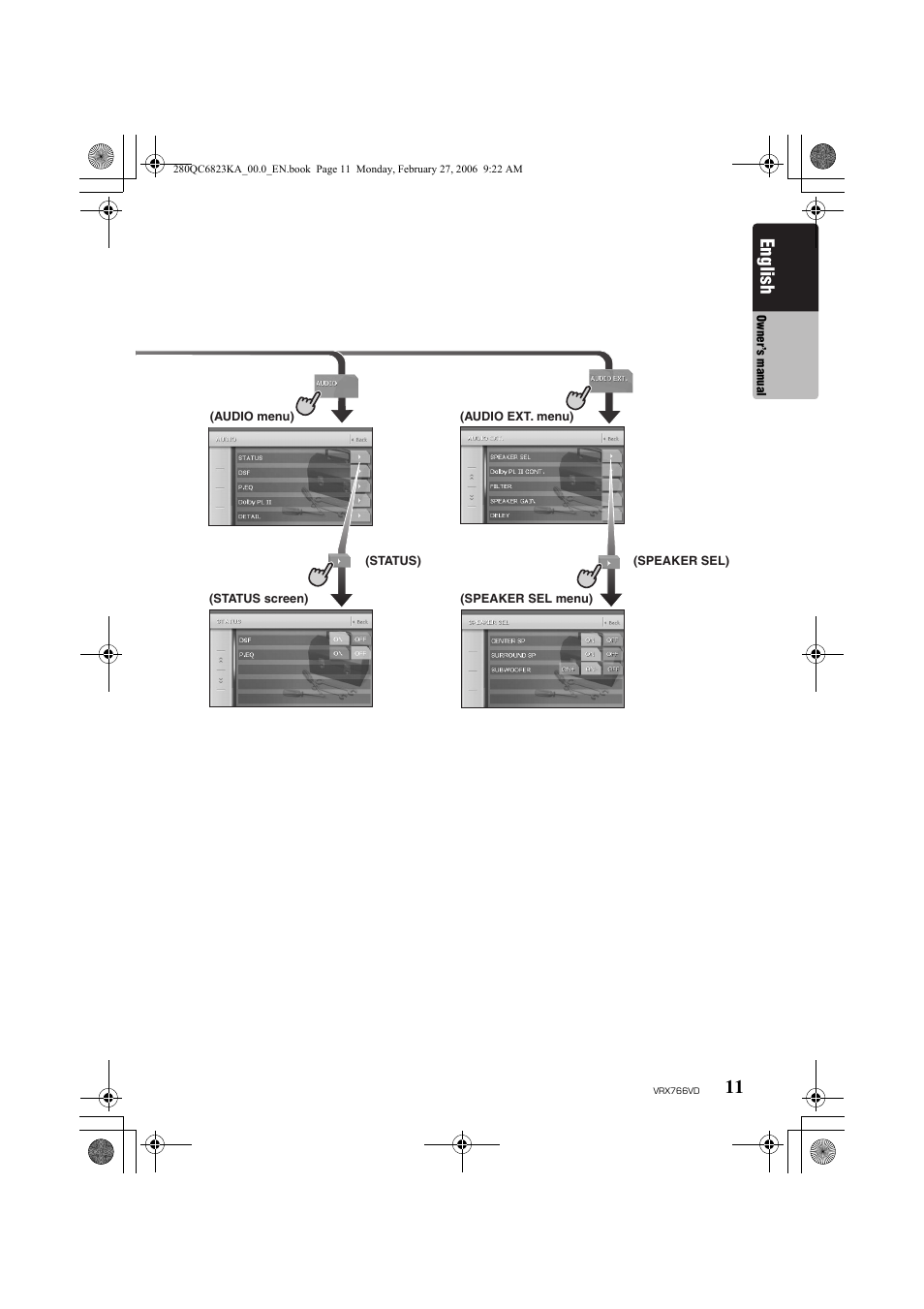 English | Clarion VRX766VD User Manual | Page 11 / 76