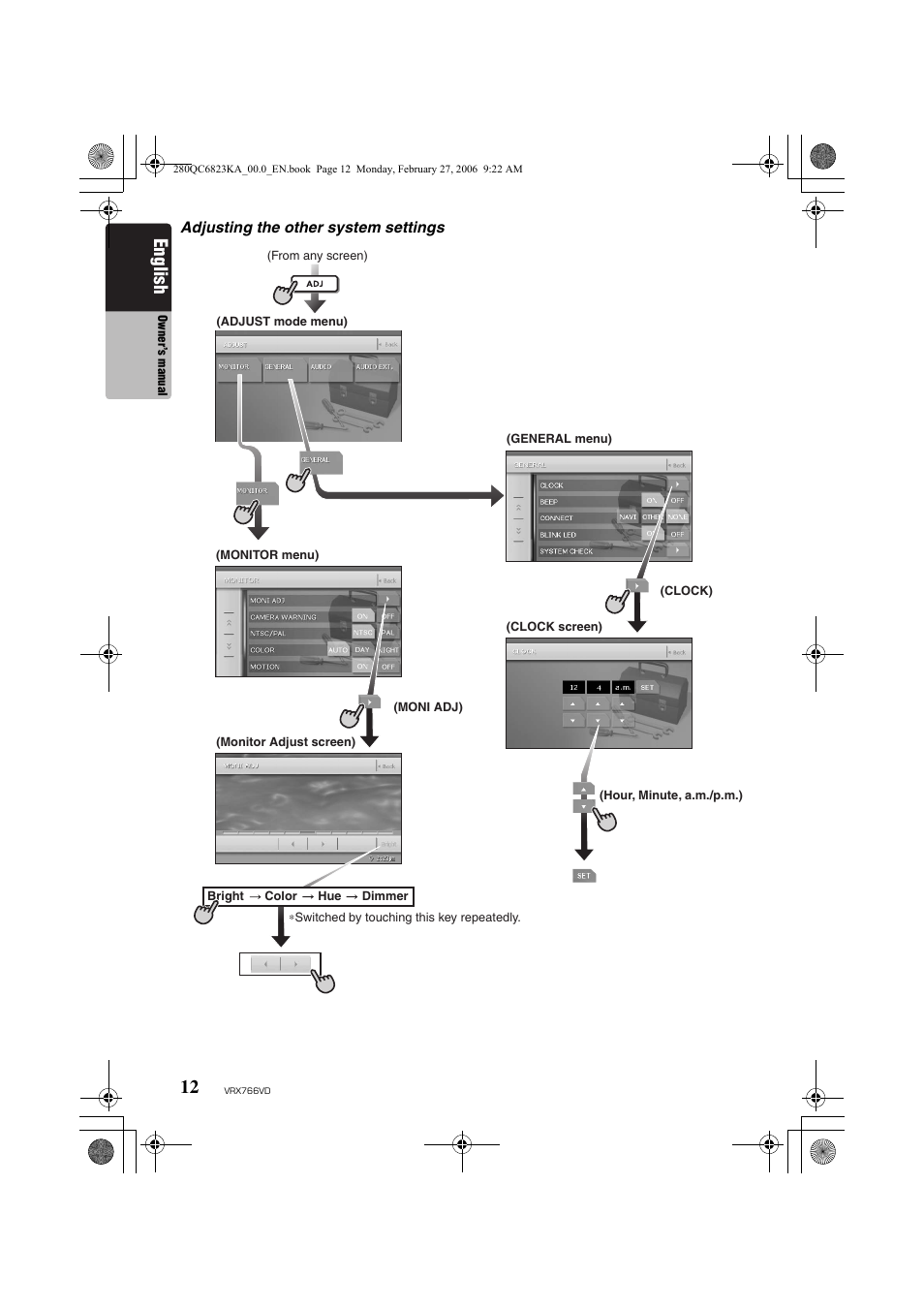 English | Clarion VRX766VD User Manual | Page 12 / 76