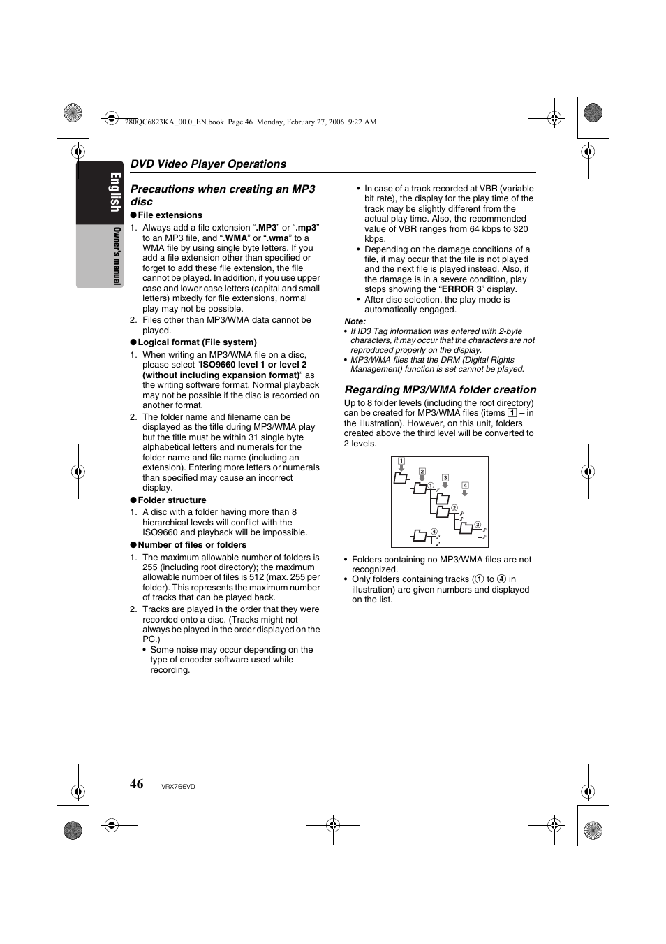 English | Clarion VRX766VD User Manual | Page 46 / 76